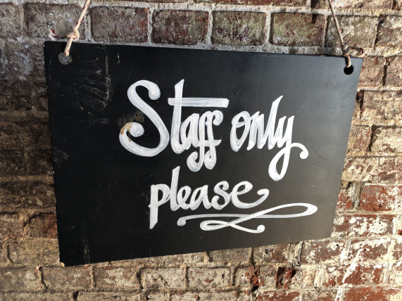  Photo titled 'Staff only please'